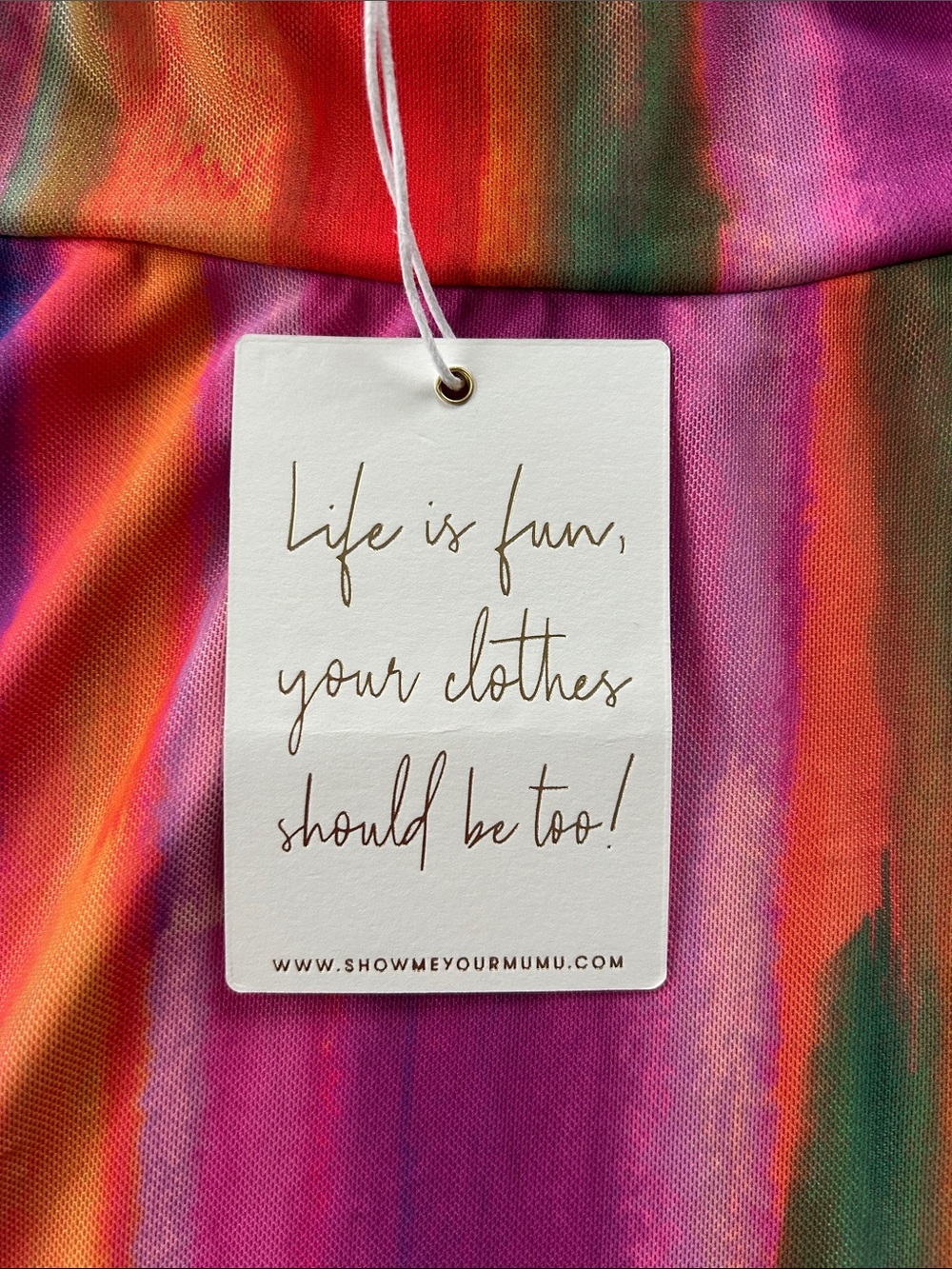 Show Me Your MuMu Pink Orange Multicolor Striped Backless Halter Dress - Picture 4 of 7